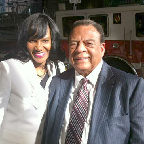 Gwen with Andrew Young